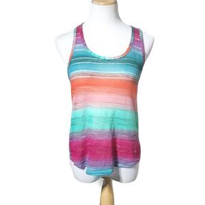 Body Central Women's Racerback Tank Top Multicolored Striped Size Medium